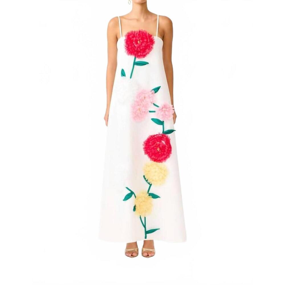 NEW BEULAHSTYLE buttercup embroidered maxi dress in white